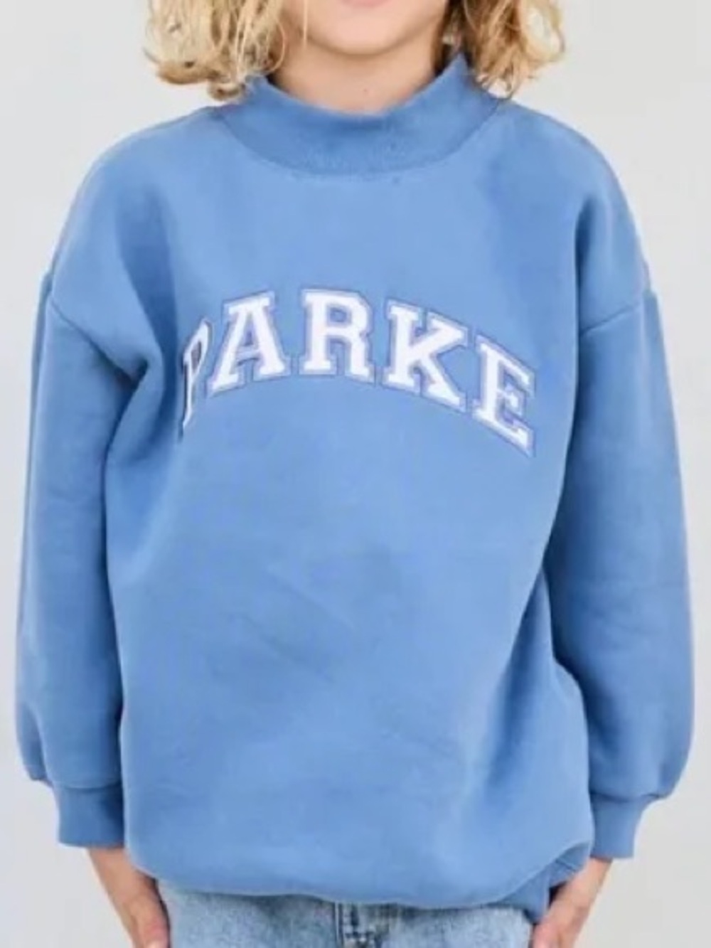 PARKE Kids Mockneck Sweatshirt in Indigo Size 5-6 Sold Out